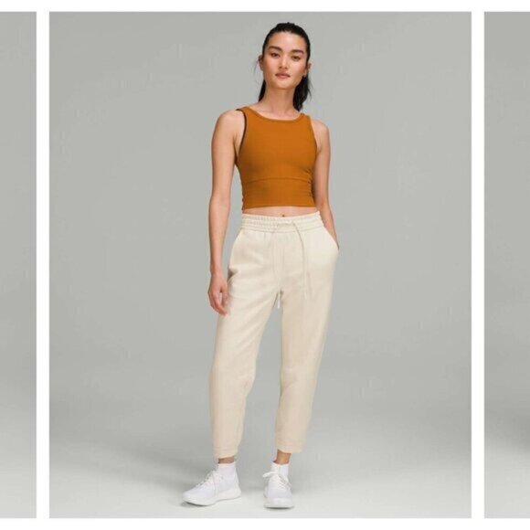 lululemon athletica Pants - Lululemon Loungeful High-Rise Cropped Jogger White Opal